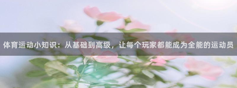 杏悦体育3：体育运动小知识：从基础到高级，让每个玩家都能成为全能的运动员